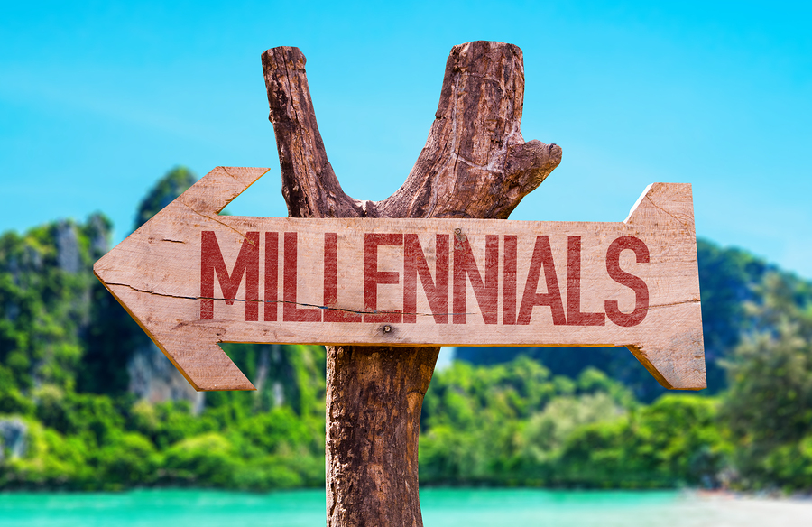 bigstock Millennials arrow with beach b 107694023