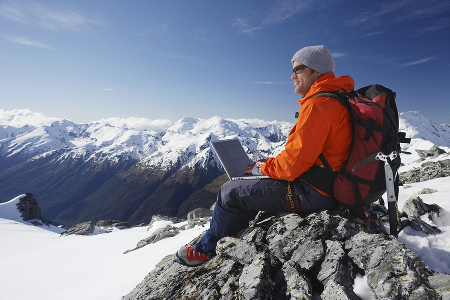 bigstock Side view of a male mountain c 47659942