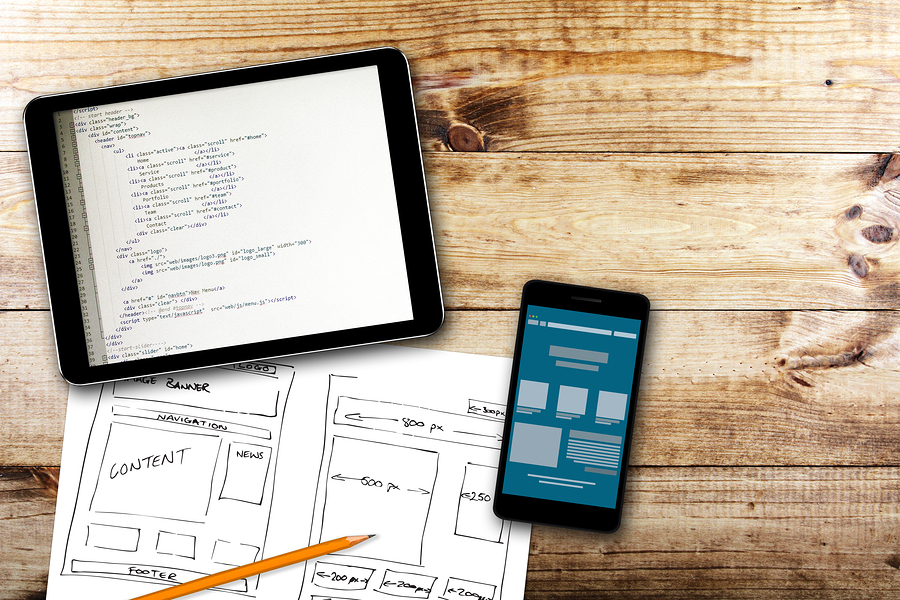 bigstock Website Wireframe Sketch And P 82889510