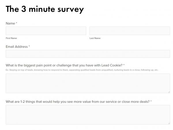 3-minute survey - Online forms best practices - Glasscubes