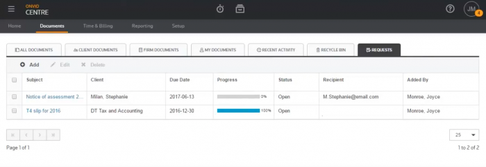 Onvio accounting practice management software