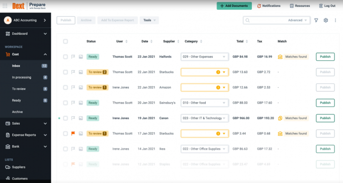 Dext accounting practice management software