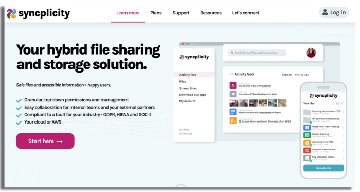 File sharing tools for accountants: Syncplicity