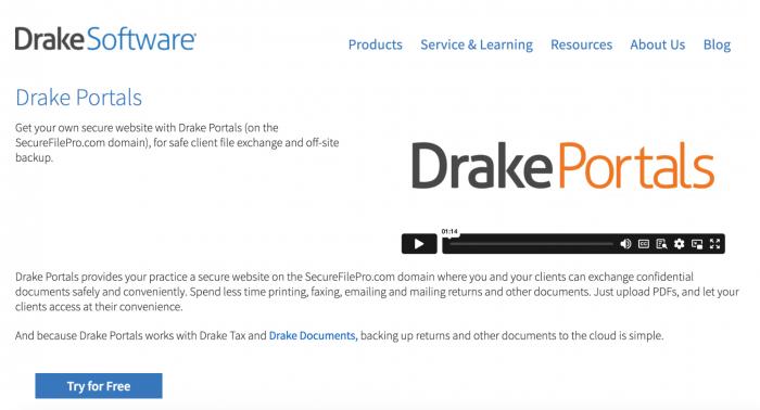 Best client portals for accountants: Drake Portals