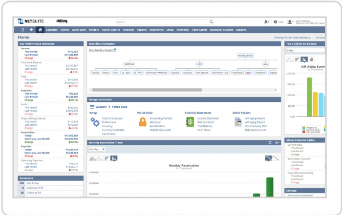 NetSuite Enterprise Resource Planning (E accounting practice management software