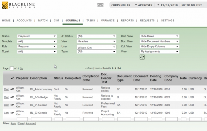 BlackLine accounting practice management software