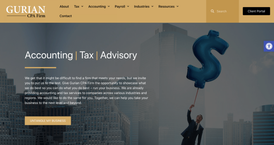 Gurian CPA Firm accounting website design