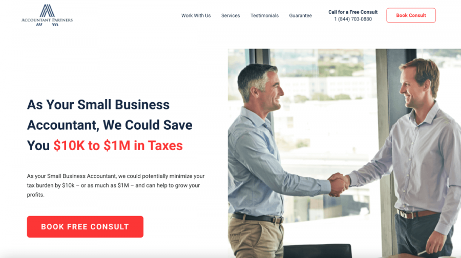 Accountant Partners accounting website design